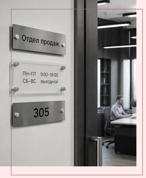 Офисные таблички на дверь в Горячем Ключе по цене от 5063 р. | Аванза-Грч